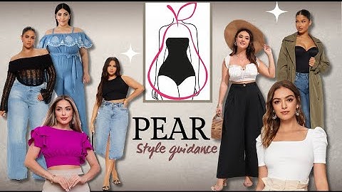 How to Style Pear/Triangle shape body type | Plus size Pear body styling #bodyshape #fashionstyle✨️