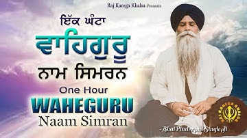 1 Hour | WaheGuru Naam Simran With Bhai Pinderpal Singh Ji | Satnam Waheguru Jaap | Daily Nitnem