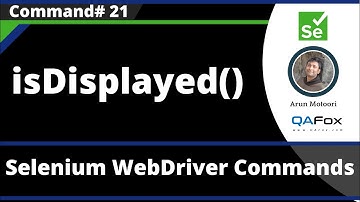 isDisplayed() Command - Selenium WebDriver