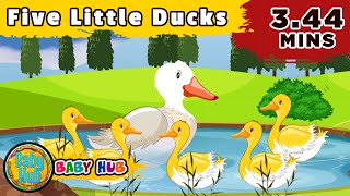 Five Little Ducks Kids Songs Super Simple Songs Baby Hub Famous Nursery Rhymes Collection