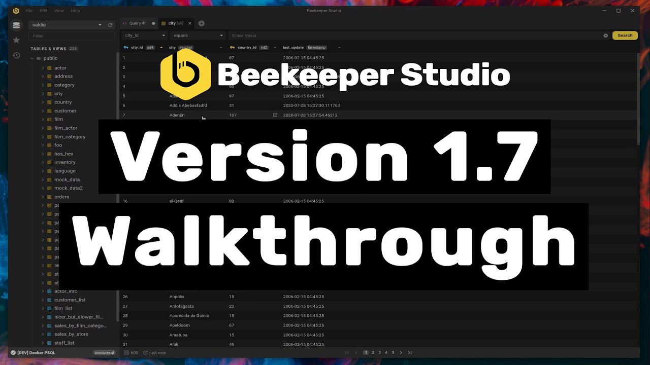 Beekeeper Studio 3.6 New Features Walkthrough - Open Source SQL