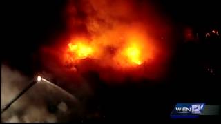 8 alarm fire burns in Burlington