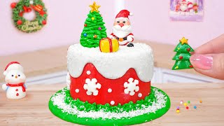 Beautiful Miniature Fondant Christmas Cake Recipe Decorating ☃️🎅 Holiday Cake Ideas By Mini Cakes