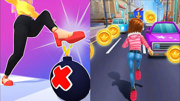 Subway Princess Runner vs Tippy Toe 3D - Android,ios Gameplay All Levels Game EP1