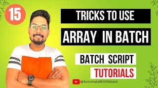 Batch Script Arrays | Batch Script Tutorial