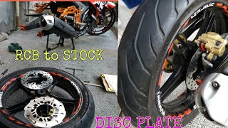 REPLACING REAR DISC PLATE |RCB TO STOCK DISC | SNIPER 150 FI