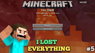 I LOST EVERYTHING IN NETHER IN MINECRAFT SURVIVAL PART-5 #minecraftsurvivalseries