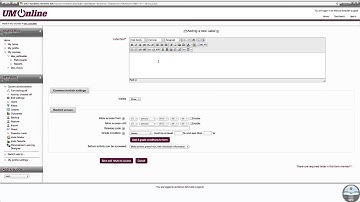 Moodle 2: Label Tutorial