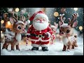 Santa and Reindeer Christmas Screensaver Ambience W/ Jazz "Up on the Housetop" with Falling Snow