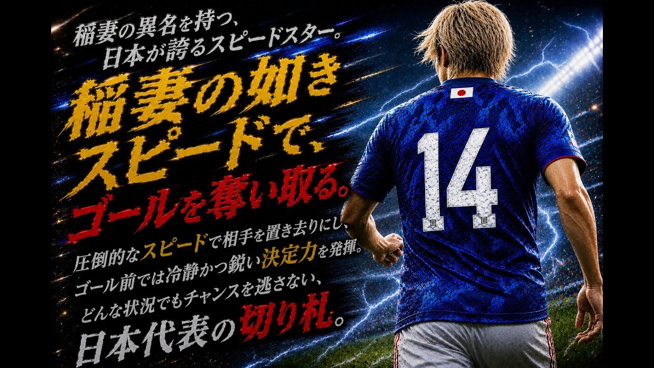 伊東純也選手に届け】稲妻｜サッカー日本代表応援ソング｜SAMURAIBLUE