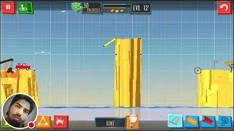 Build a Bridge level 12 3 star solution