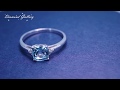 Кольцо с голубым топазом из белого золота от Diamond Gallery