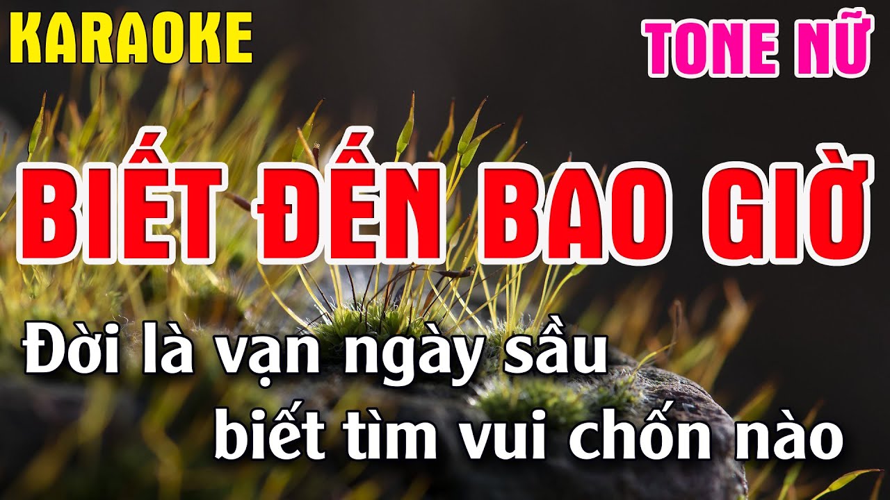Biết Đến Bao Giờ Karaoke Tone Nữ ( Cm ) Lâm Organ - Karaoke Nhạc Sống