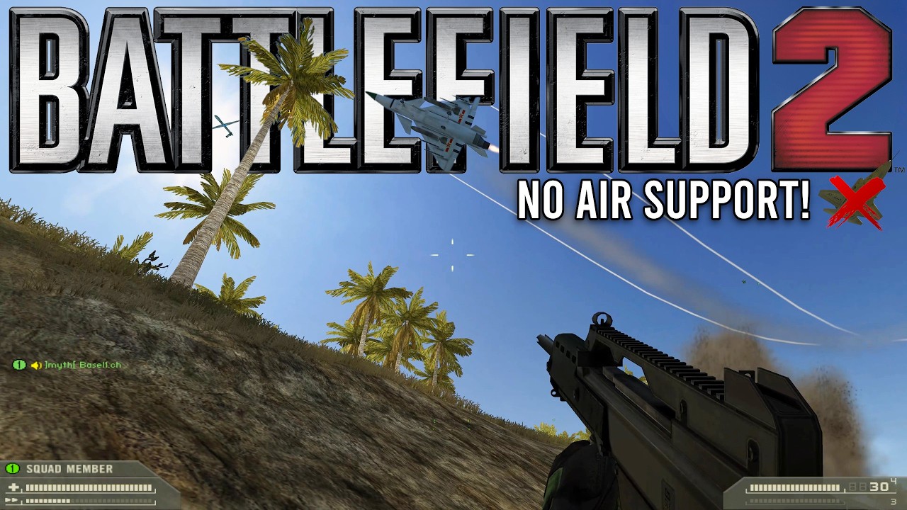 Battlefield 2 в 2026 году — отсутствие авиационной поддержки на острове Уэйк.