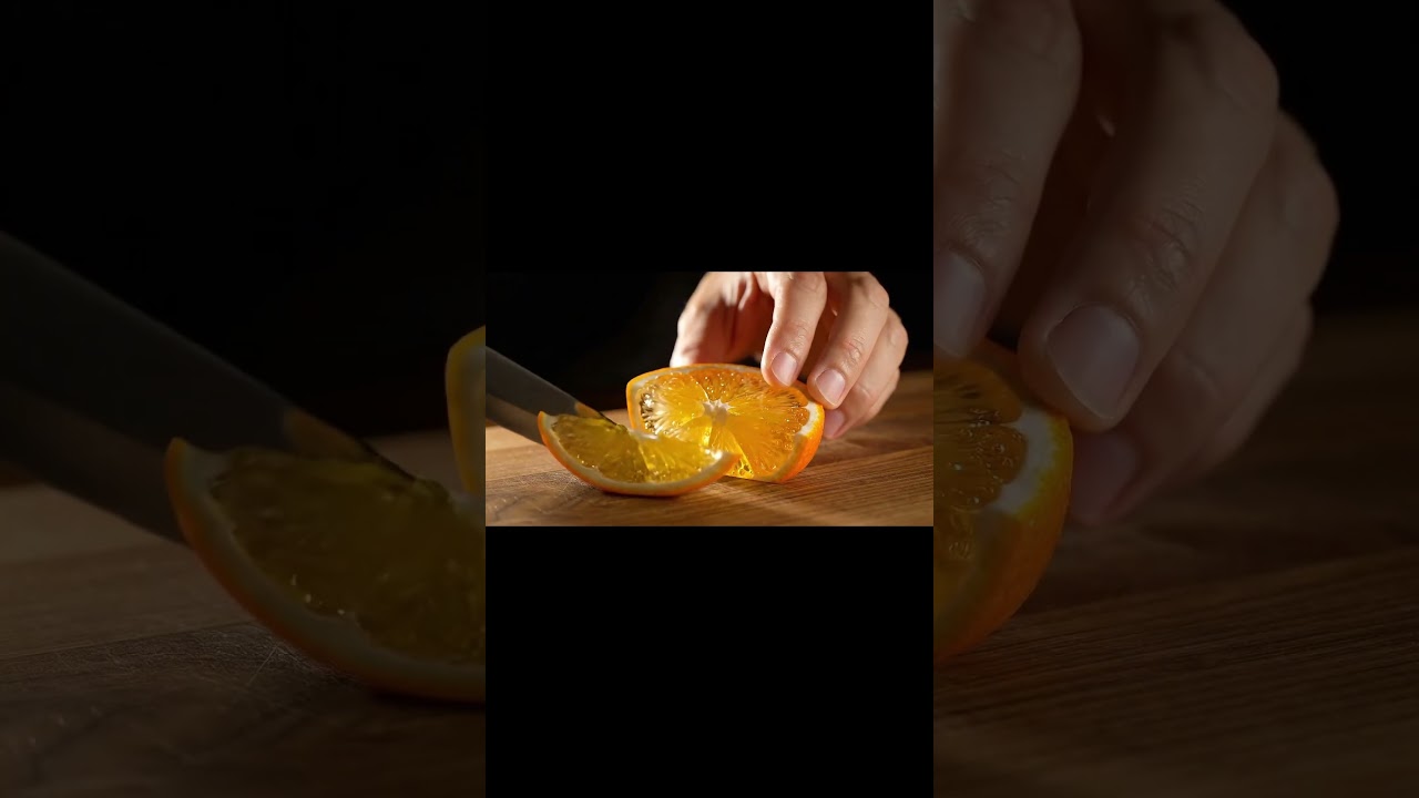 Oddly Satisfying AI ASMR: Glass Orange Slice 🍊