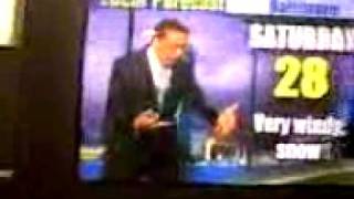 Crazy Accuweather meteorologist goes crazy