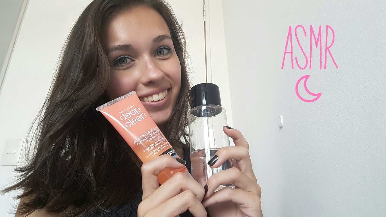 ASMR Português: Limpeza de Pele - SONS DE BOCA, TAPPING, SONS DE ÁGUA, MOUTH SOUNDS (Binaural)