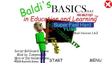 REACH ANGRY | Baldi Basics Classic Super Fast Hard