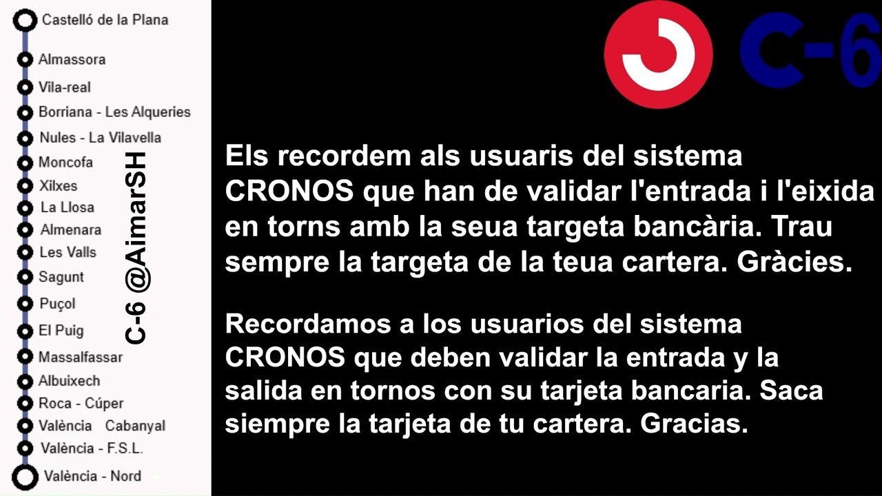 Megafonía C-6 Cercanías Valencia + bonus