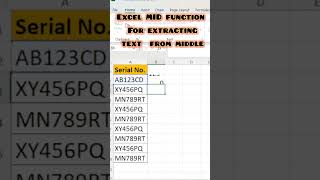 Excel MID function explained ✅#excel #excelshorts #learnexcel #excelforbeginners #exceltips