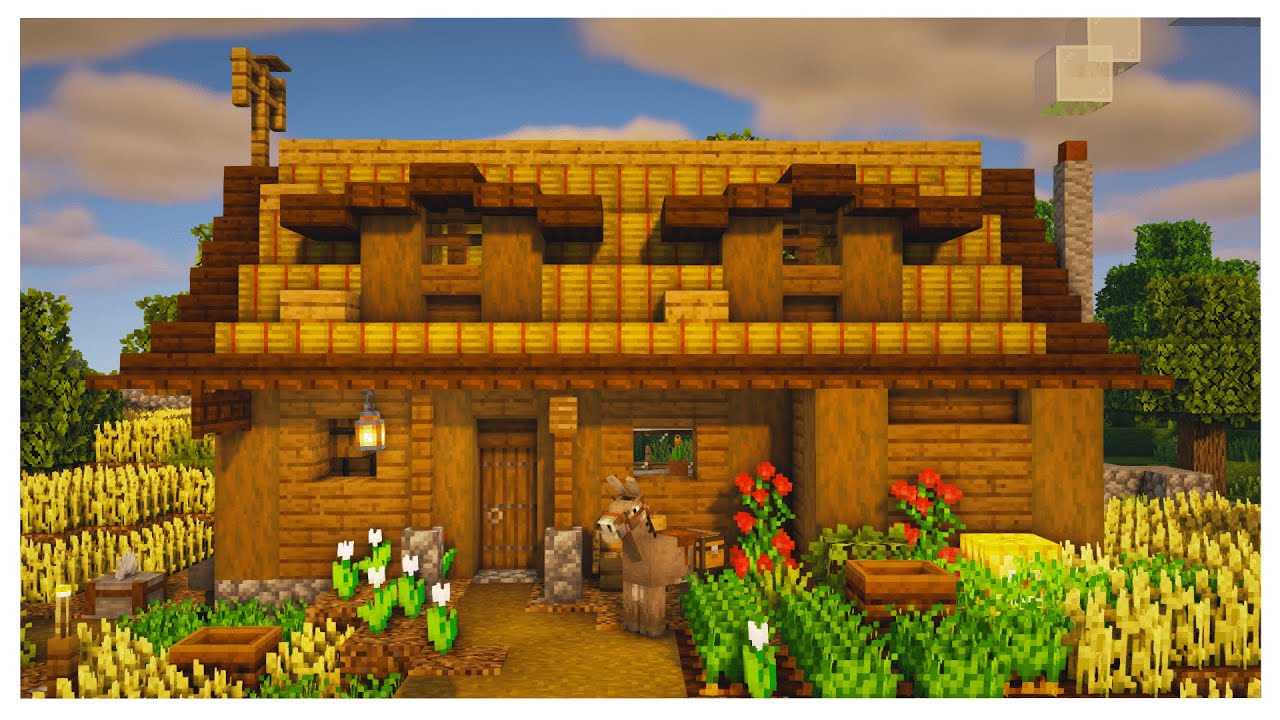 Minecraft: How To Build A Farmhouse | Tutorial - YouTube