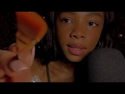 ASMR painting your face! + close whispering + personal attention + positive affirmations