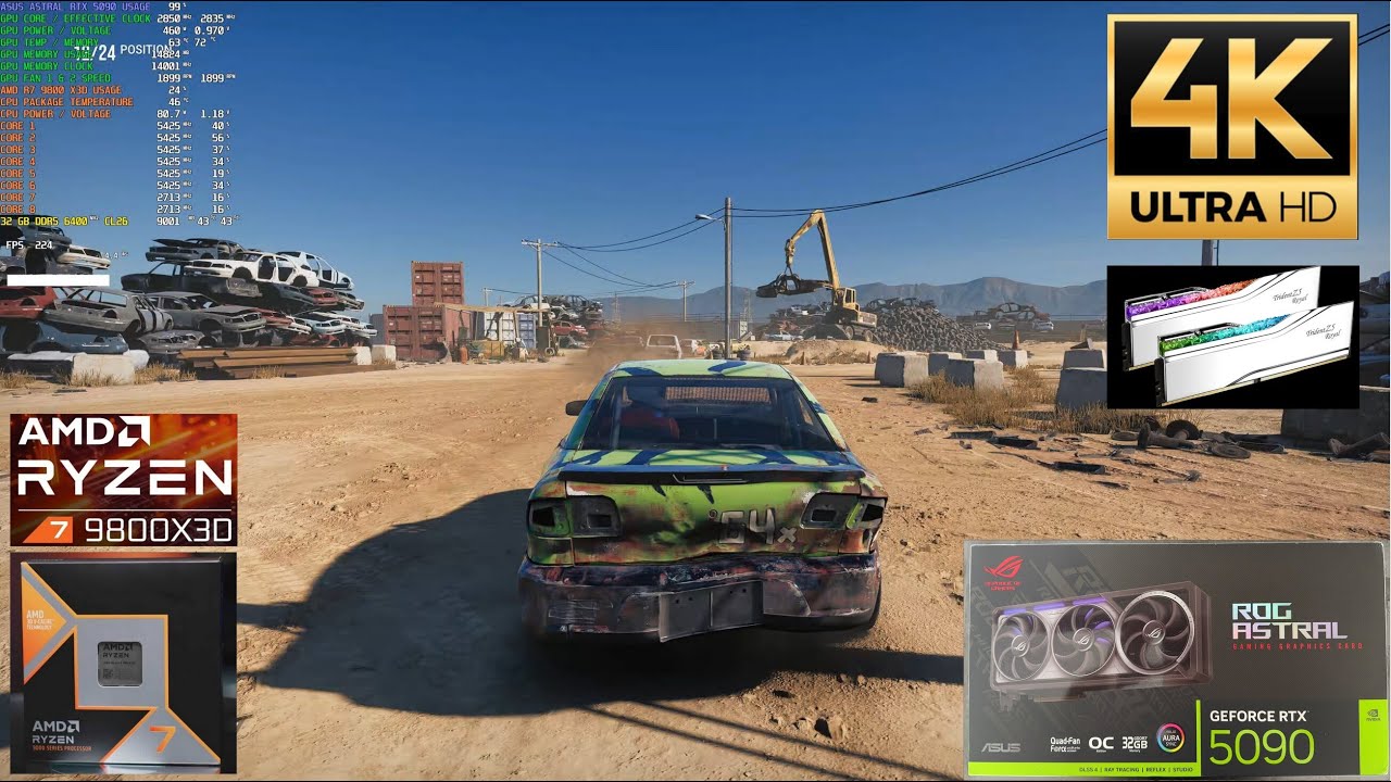 Wreckfest 2 Early Access 4K Gameplay / ASTRAL RTX 5090 / AMD Ryzen 7 ...