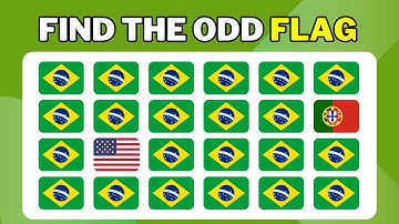 Spot The ODD One Out Flags Edition| World  Country Flags Quiz🌍| Visual attention for kids