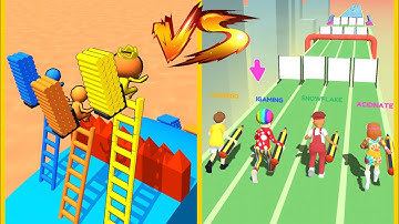 Ladder Race Vs Doodle Run : Gameplay Walkthrough Part 1 - Level 1-9999 All Level (iOS, Android)