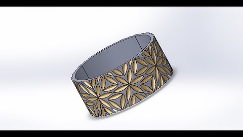 4K || Advanced Solidworks || Ring in Solidworks || How to Make a Leaf Pattern on Ring in Solidworks