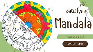 Oddly Satisfying Mandala Coloring: Dive into a World of Colorful Tranquility