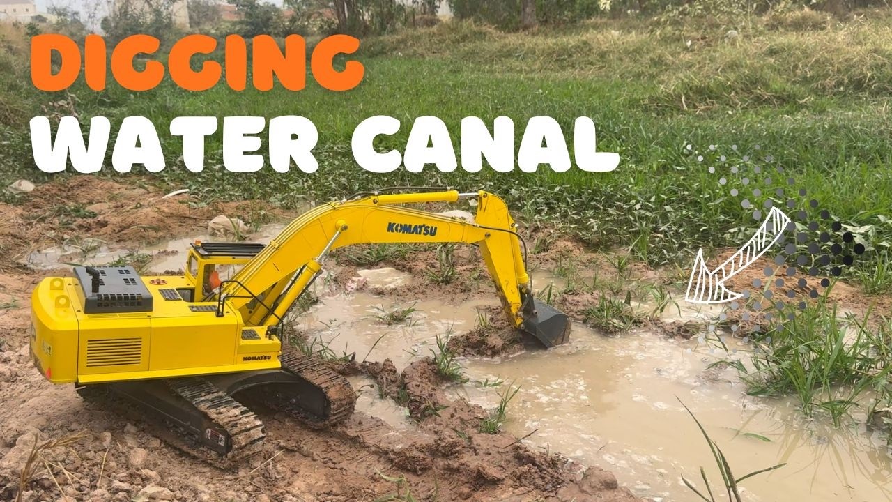 Powerful New Excavator Digging a Canal | RC Truck Lab