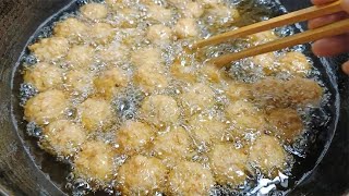 炸丸子怎么才外酥里嫩，不发硬不回软，原来窍门在这里