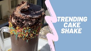 Monster cake shake | chocolate milkshake recipe | chocolate cake | vanilla icecream | dessert recipe