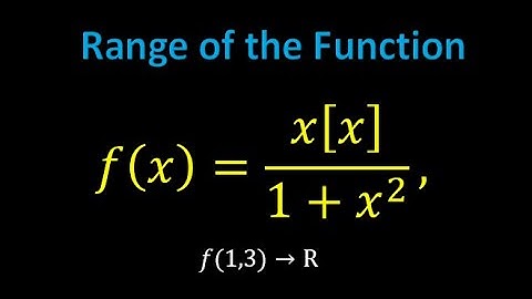 Range of  Functions with Greatest Integer Function | IIT JEE Math | IIT JEE Preparation - RLD Sir