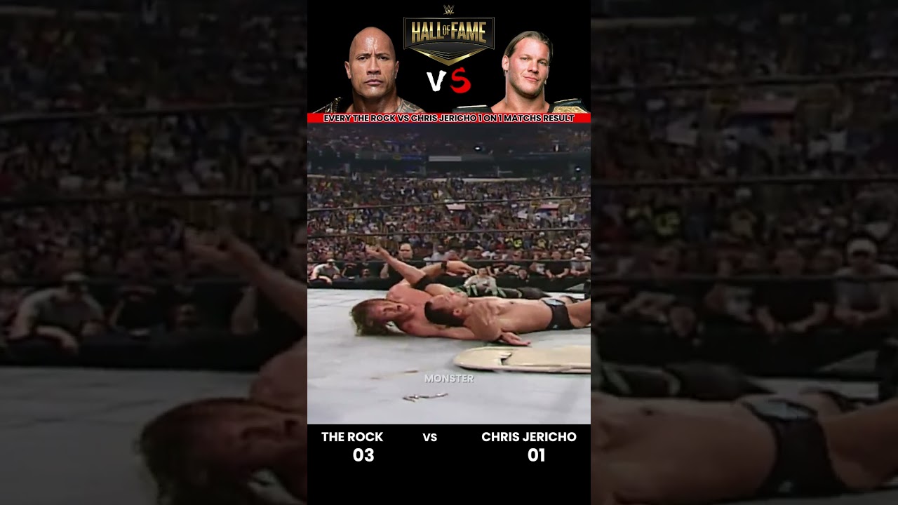 Every The Rock vs Chris Jericho 1 on 1 Match Result Edit💥 