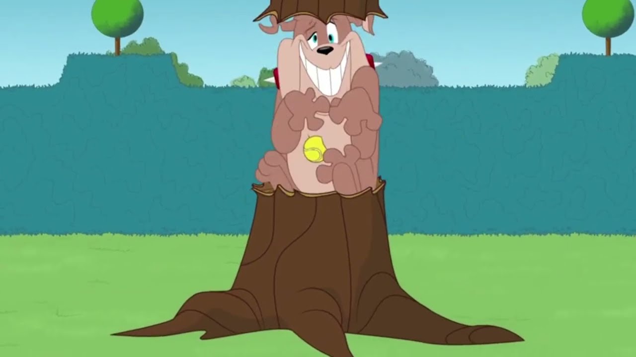 Spike Bulldog - Ball?! (Ball collides into him, sending him crashing into a tree) (READ DESCRIPTION)