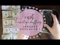 CASH ENVELOPE STUFFING | January 2020 | paycheck & budget 1