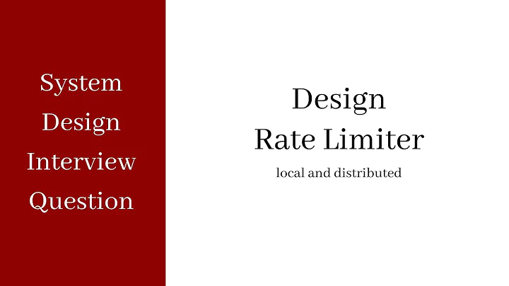 System Design Interview - Rate Limiting (local and distributed)