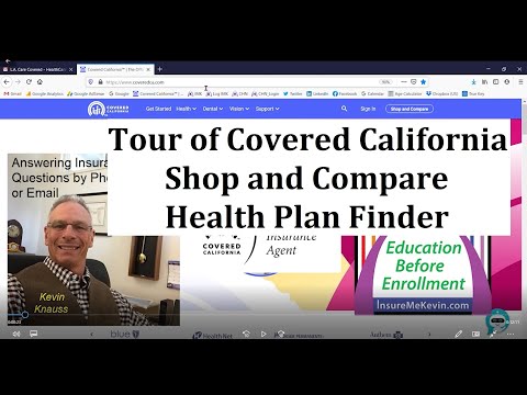 Tips and Tour of Covered California Shop and Compare Health Plan Finder