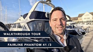£90K Fairline Phantom 41/43 Walkthrough Yacht boat tour Classic Fairline Flybridge! Special Example