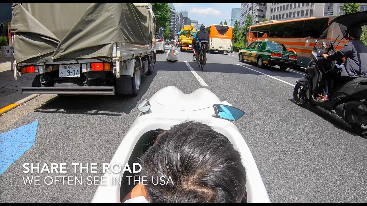 Snoek Velomobile: Tokyo Velomobile Riding by Day.