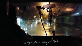 Setory wa keren versi di dalam kabin truk,keindahan kota purworejo saat hujan
