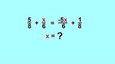 Algebra - Solving Linear Equations With One Variable - (3 of 6)
