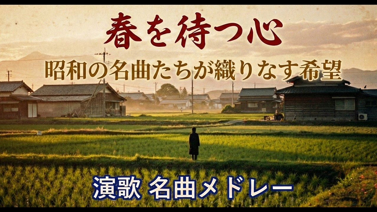 に染まる春を待つ心 ～昭和の名曲たちが織りなす希望～｜演歌 名曲メドレー (18曲収録)