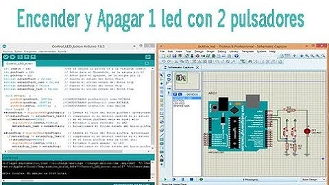 Encender y apagar  led con dos botones  ARDUINO/PROTEUS