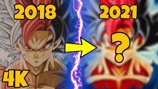 ReDrawing Goku 3 Forms from 2018 | 3 Years Art Progress | 4K