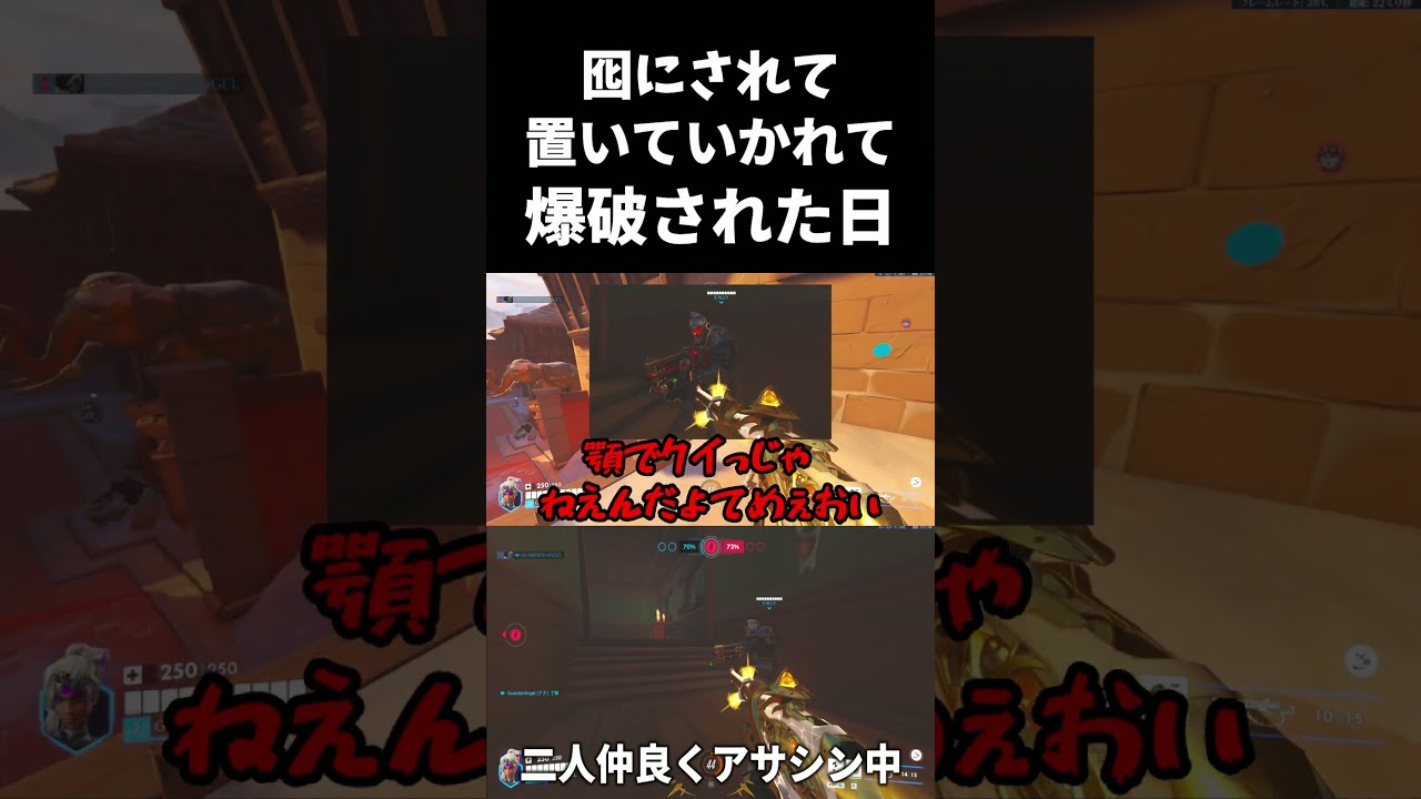 ハイド中に『囮にされ、置いてかれ、爆破される』アナの末路#ow #overwatch #ハイド #ソルジャー #アナ #爆発 #初見殺し #ネタ #お笑い