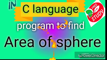#Areaofsphere |area of sphere program in c | c program