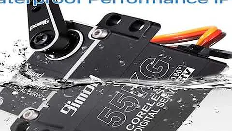 9imod 55kg Waterproof Servo IP67 180/270 Magnetic Sensor High Torque Coreless Digital Servo Full Met